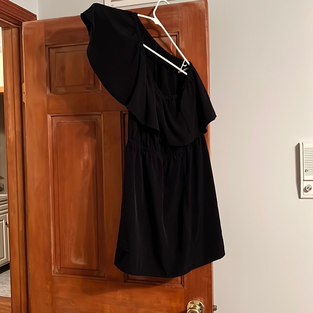 One shoulder little black dress